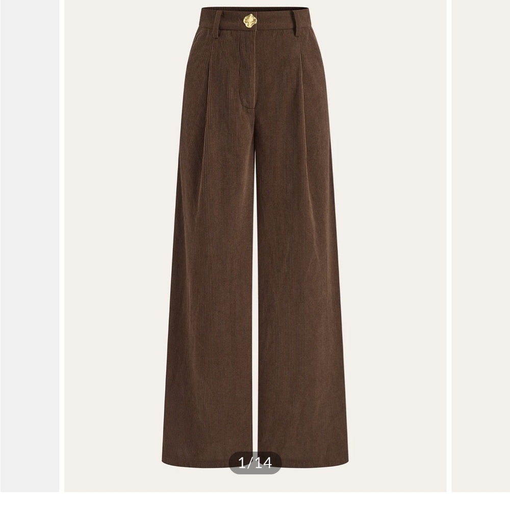 Wide Leg Brown Pants